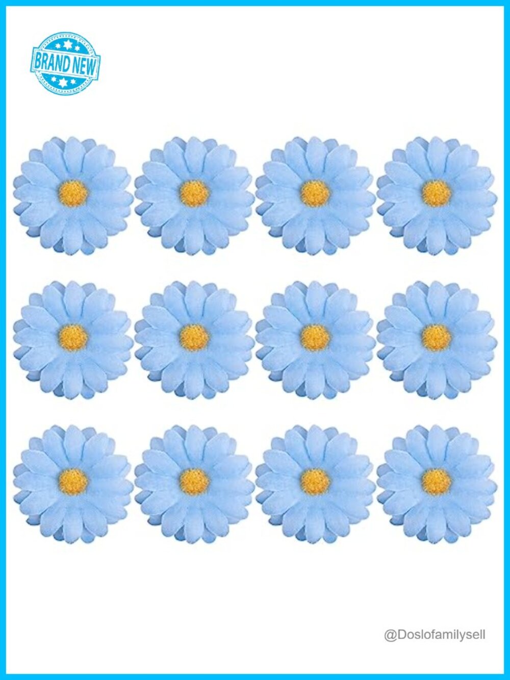 12 Pack Daisy Flower Hair Clips Bridal Wedding Hairpins
